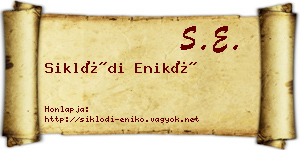 Siklódi Enikő névjegykártya