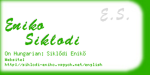 eniko siklodi business card